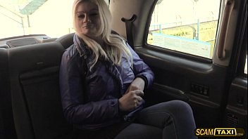 Gorgeous babe Jak gets her pussy banged hard in the taxi