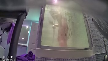 Todays hidden shower cam of my slut Ukrainian wife