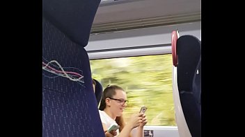 Could easy spunk on her face. Filmed on train don't  see me.